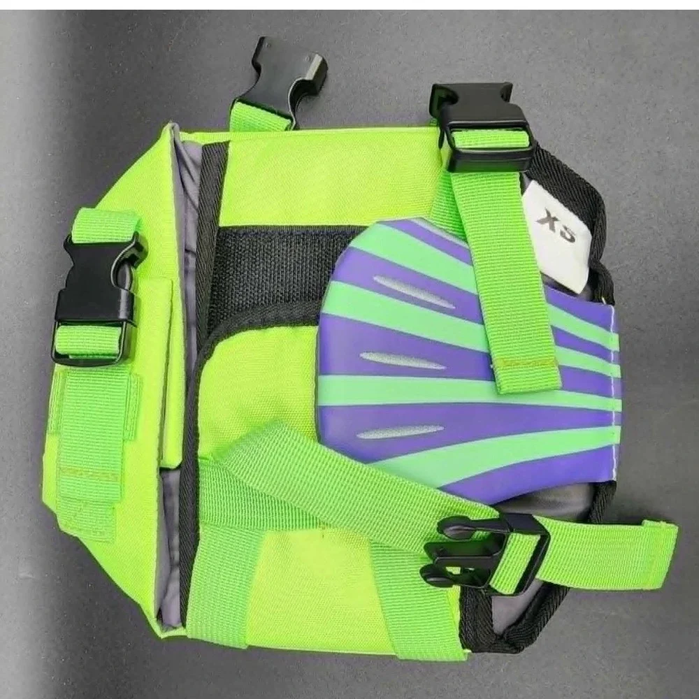 Wdehome Dog Life Jacket Green‎ Purple Fish Tail Pet Safety Vest XS Small Dog